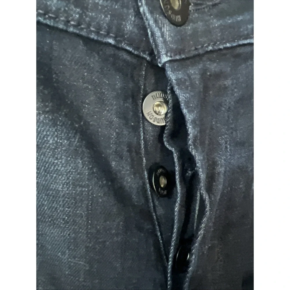 Hudson Byron Five Pocket Str Jeans Mens Size 33/34 Dark Blue Denim‎ Button Fly